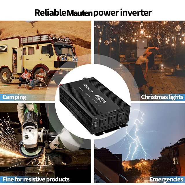 Mauten 1000W Modified Sine wave Inverter 12V To 220V Car Inverter & Converters High Performance Design 1000W Power Inverter Sofer for Outdoor Car RV Home Sale